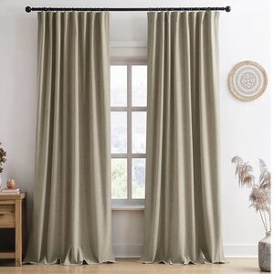 NEW 2 Custom Made High Ceiling Blackout Curtains 50x144” 100”x14 w/ Hooks